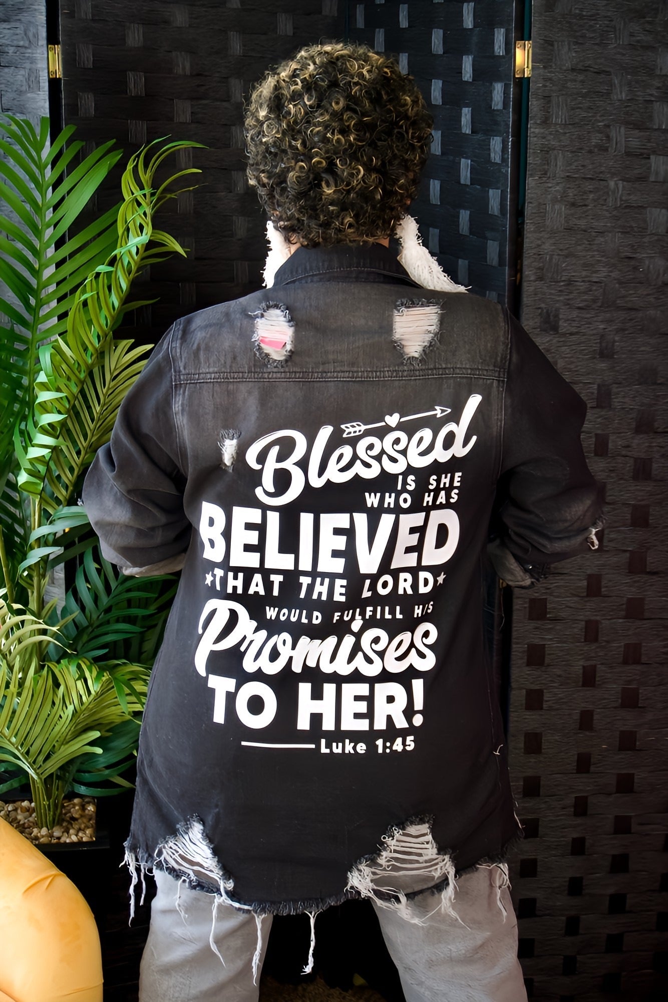 Luke 1:45 Jacket (Denim Black)