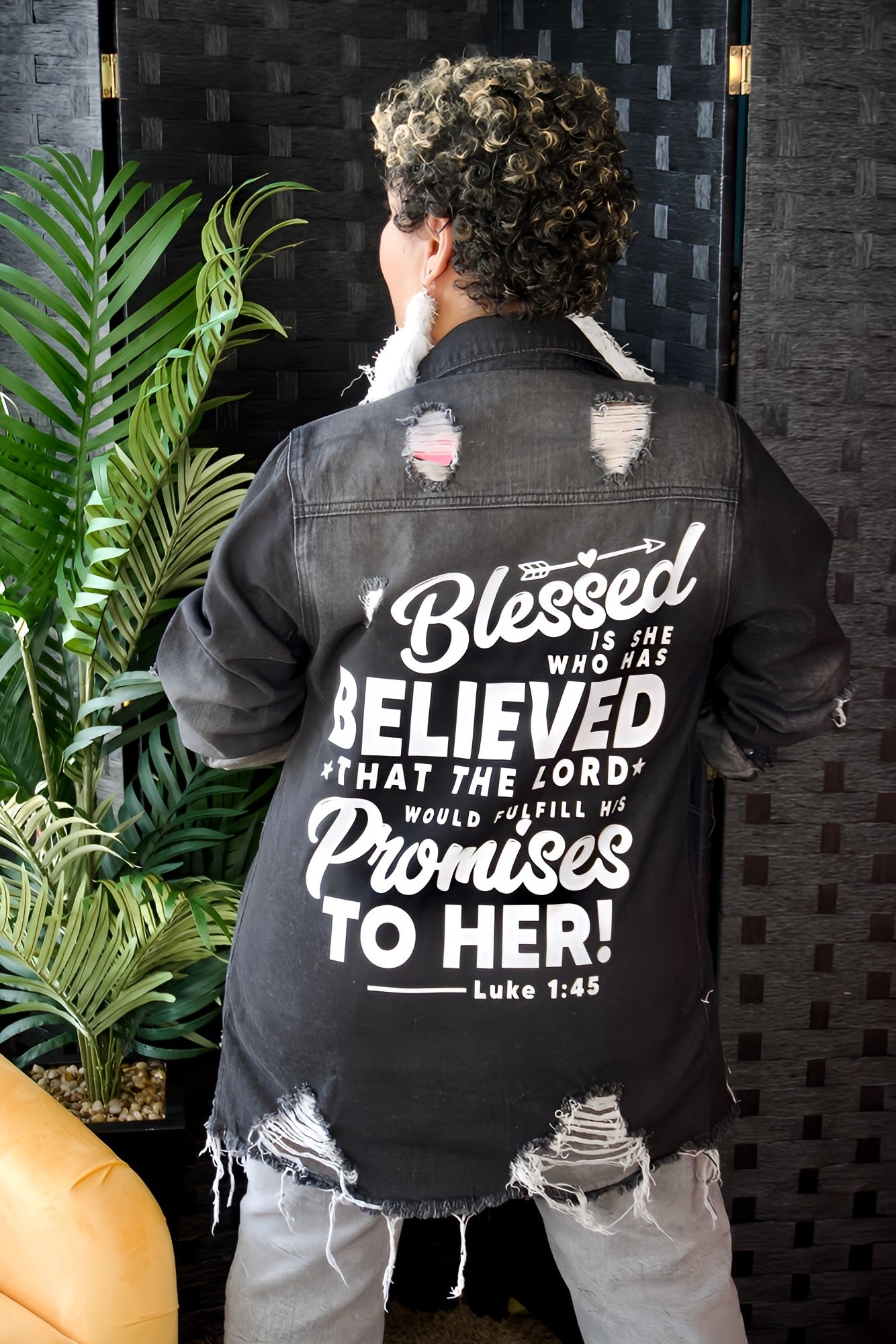 Luke 1:45 Jacket (Denim Black)