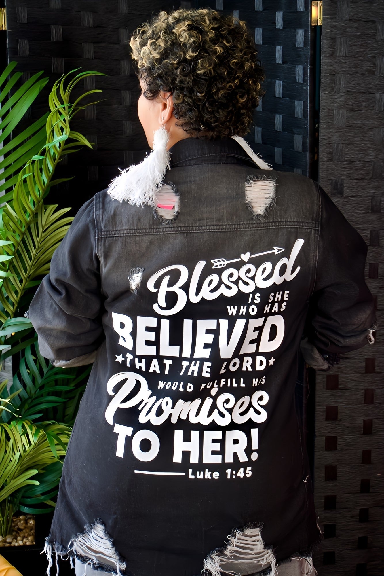 Luke 1:45 Jacket (Denim Black)