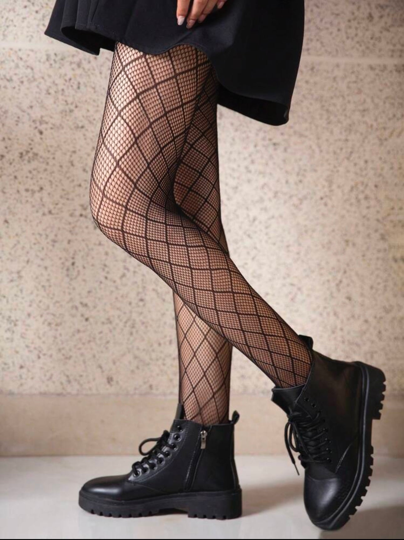 Plaid Me Fishnet Stockings
