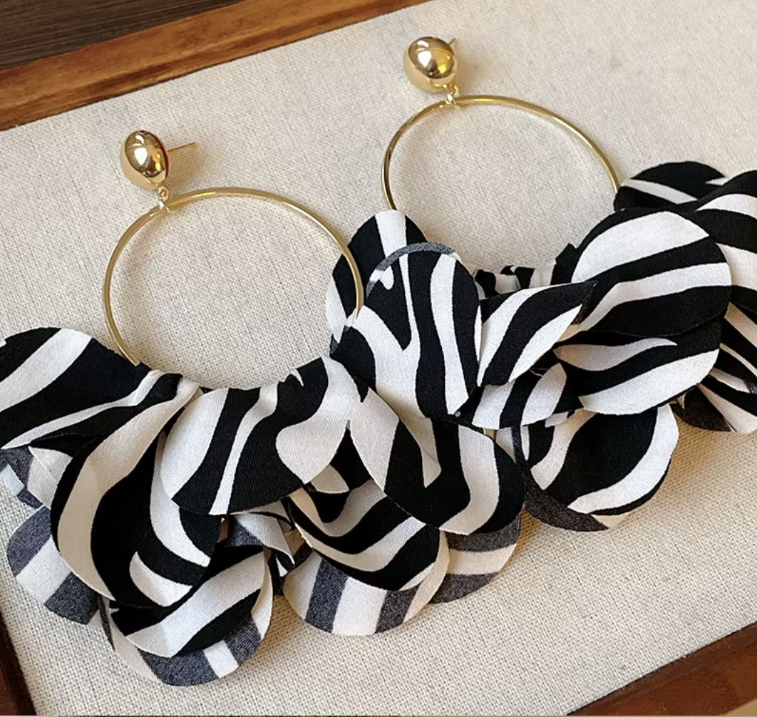 Wild & Classy Earrings (Zebra)