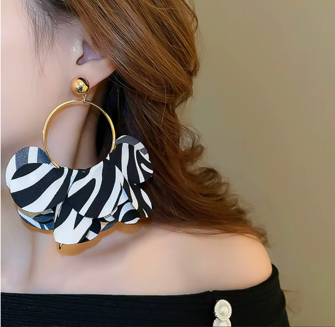 Wild & Classy Earrings (Zebra)